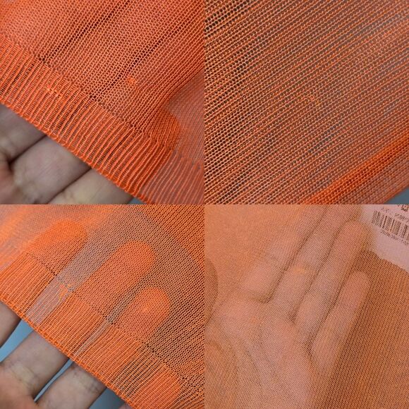 NWT Zara Women's Bright Orange Sheer Pullover Long Sleeve Top M - Picture 12 of 13